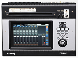 鎂成- TDM24 24通道觸控數位混音機 前面板