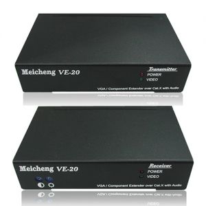 VE-20. VGA影音訊號延長分配器 (VGA 影音傳輸延長器)
